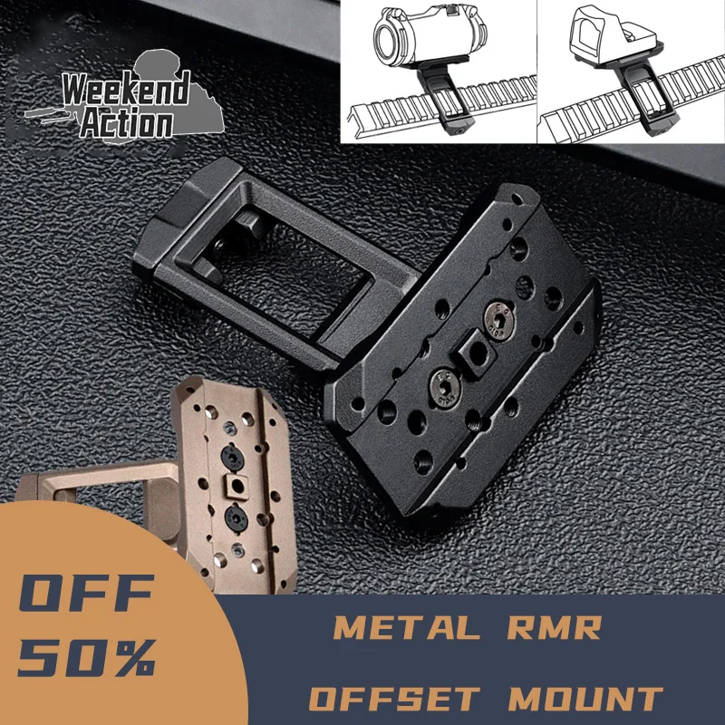 Tactical Metal SI45-Degree Optic Mount SI Strike RMR Offset Mounting Base T01T02 Red Dot Sight Bracket WADSN Hunting Accessories