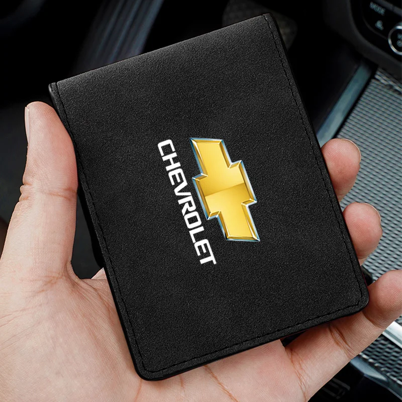 

Сумка для водительских прав, кожаный чехол, держатель для удостоверений личности для Chevrolet Corvette Montana TrailBlazer Silverado Traverse Camaro Suburba