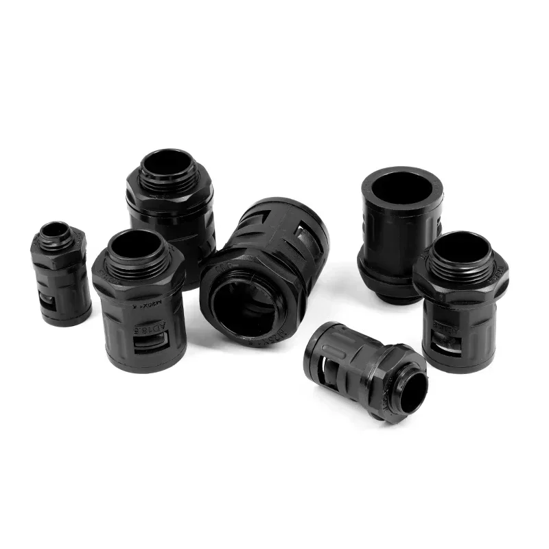 Corrugated Tube Connector Joint AD10-AD34.5 M12-M32 Auto Line Corrugated Cable Insulated Harness Motor Wire Accessories 1~10Pcs
