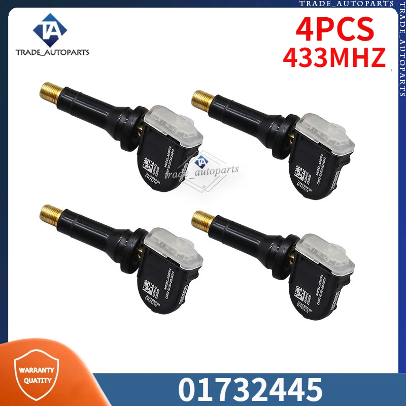 Capteur de système de surveillance de pression de voiture, Geely TPMS 01732445 Z successifs, capteurs de pneus, 4 pièces, 433