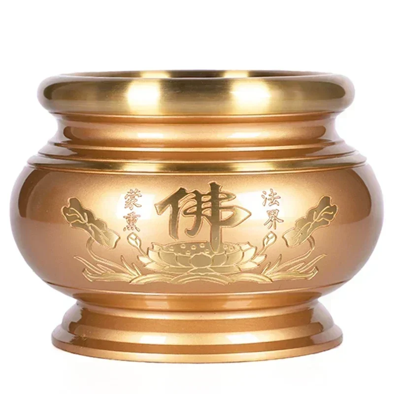 Pure Copper Cup Supply Censer Fruit Tray Vase Buddhist Supplies Home Decoration Temple Sacrifice Pray for Auspiciousness