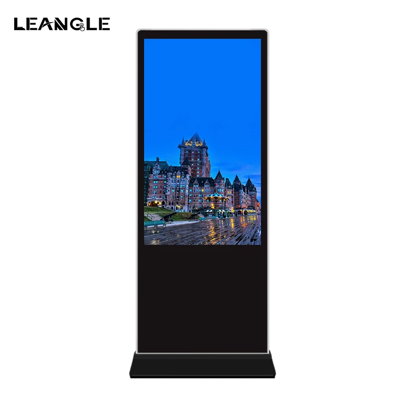 Pantalla LCD de Señalización Digital de 32 Pulgadas con Soporte de Piso, Equipo de Publicidad LCD, Monitor de Publicidad Vertical