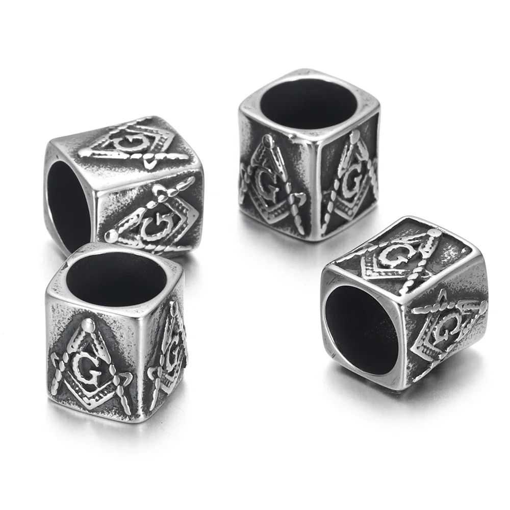 Stainless Steel Paracord Beads Fit 8mm Large Hole Sliders Bead Bracelet Jewelry Making DIY Spacer Knife Lanyard Accessories