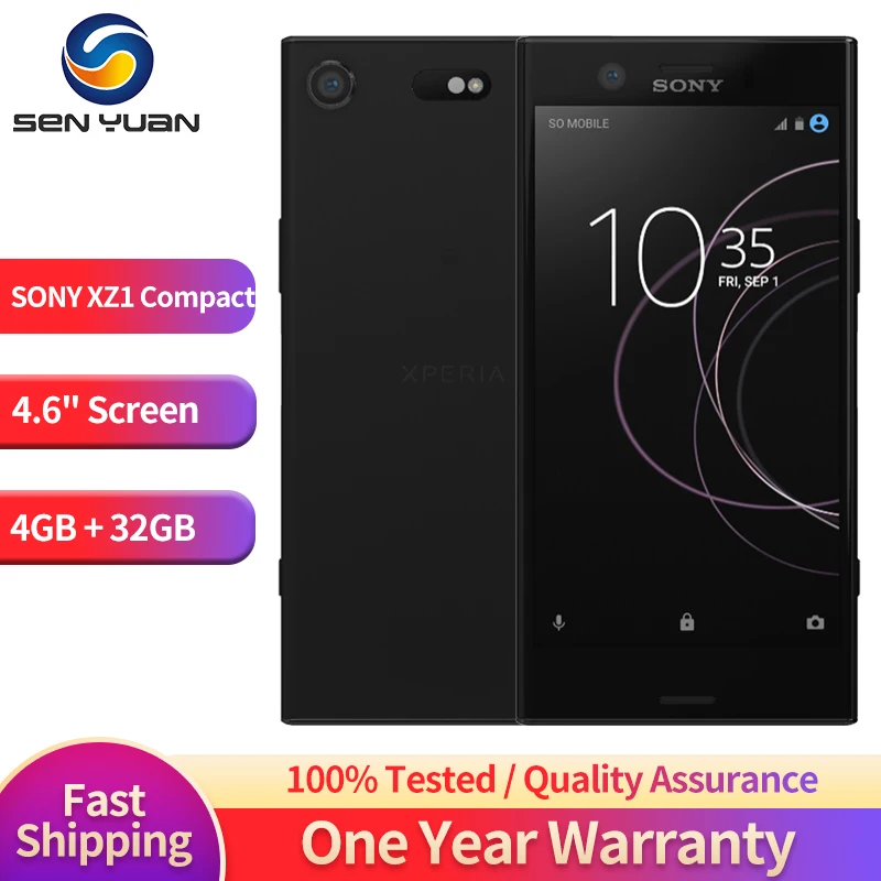 

Original Sony Xperia XZ1 Compact G8441 SO-02K 4G Mobile Phone 4.6" 4GB RAM 32GB ROM Snapdragon 835 Octa-Core Andriod CellPhone