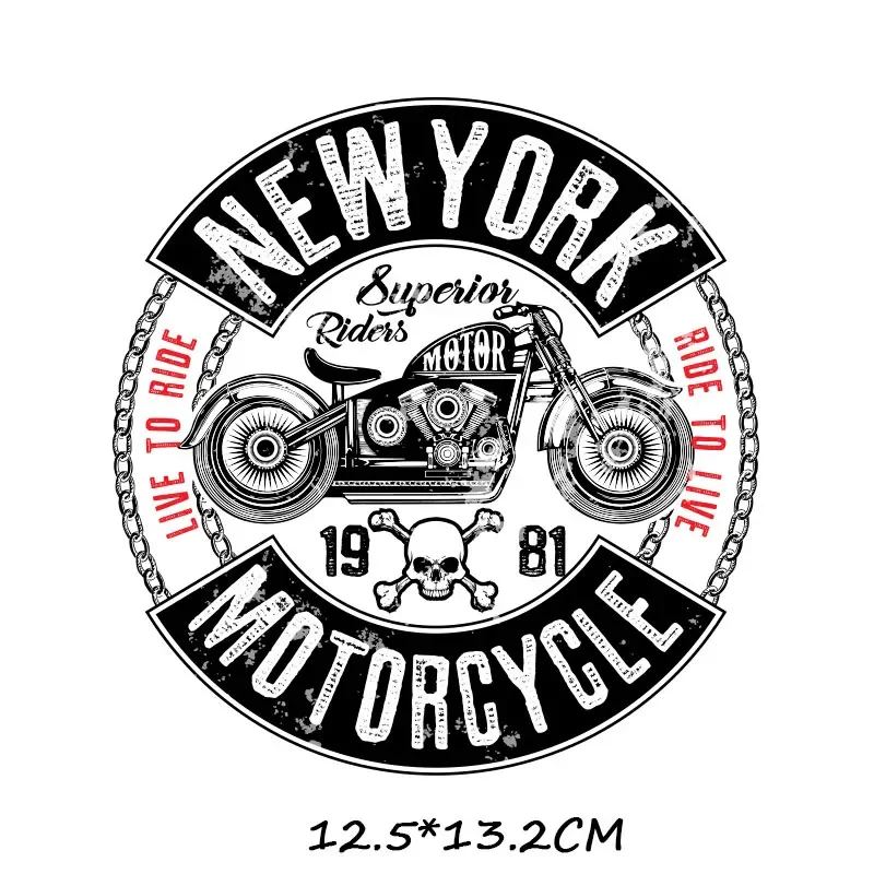 Ferro sulle toppe toppe per moto applicazioni di abbigliamento trasferimento termico per vestiti distintivi per motociclisti adesivi t-shirt Punk