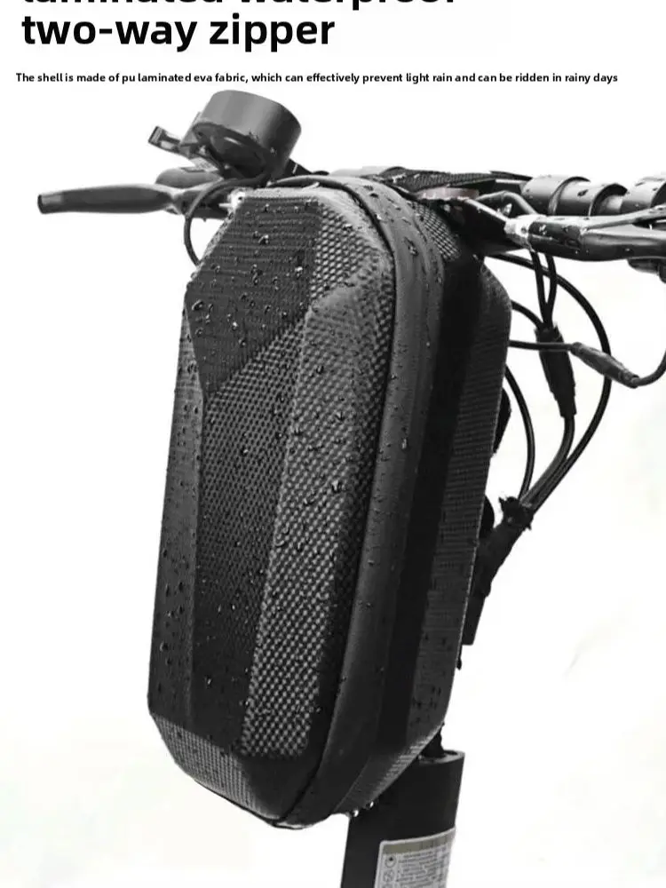 AliExpress OFFBONDAGE 4L Electric Scooter Front Bag Bike Handlebar Bag Big Capacity Hard Shell Hanging Storage Waterproof Electric Scooter Accessories