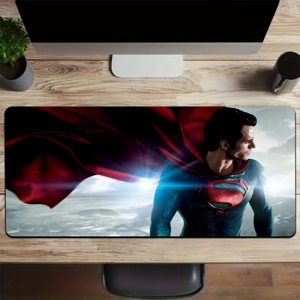 Alfombrilla grande para ratón de Superman, alfombrilla para ordenador, alfombrilla para escritorio, teclado, alfombrilla para mesa de juegos de oficina, 1 ud.