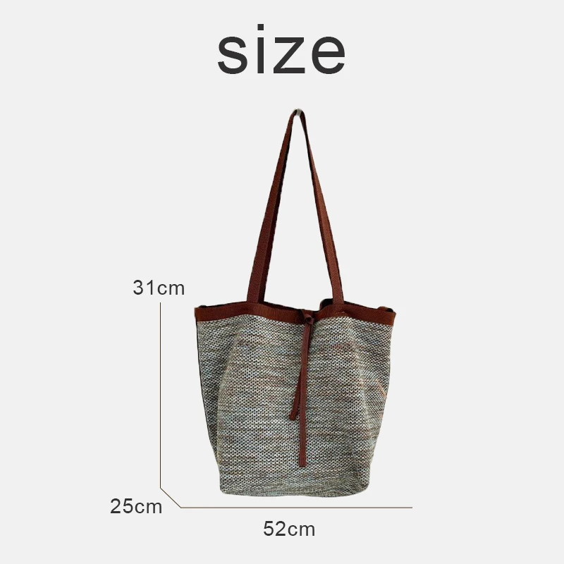 Korean Casual Large Capacity Mesh Tote Bags For Women Luxury Designer Handbag And Purse 2025 New In Top Handle Underarm Shoulder