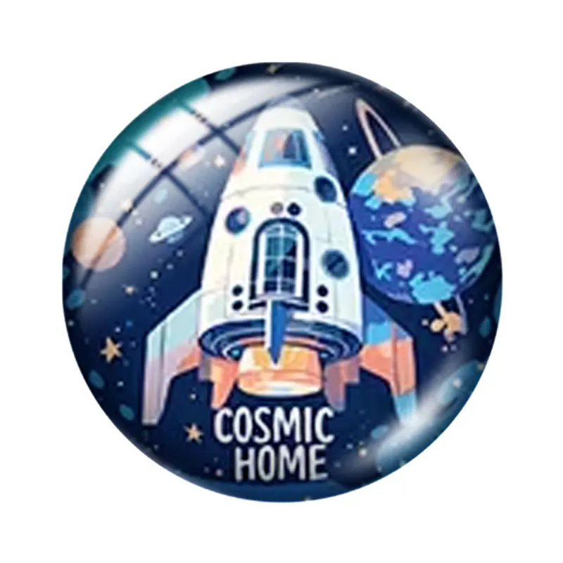 Astronaut Roll 10pcs 12mm14mm/16mm/18mm/20mm/25mm Round Photo Glass Cabochon Demo Flat Back Making Findings Jewelry