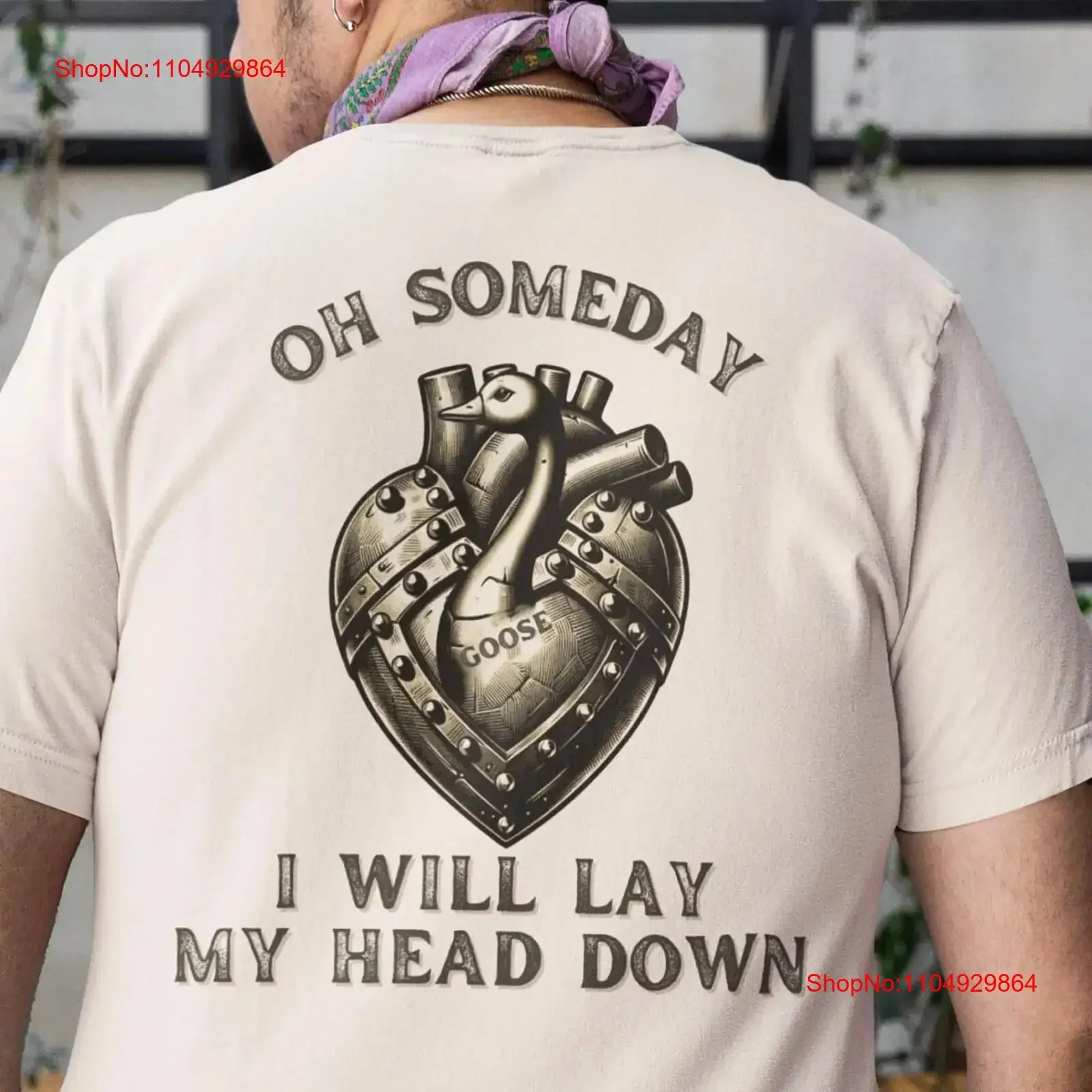 

Borne Goose the Band Someday I will lay my head down Футболка Iron Heart LoT Комфортные цвета Одежда Окрашенная винтажная стильная стильная