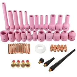 46 pz TIG Gas lente pinza torce di saldatura corpo Kit assortito per torcia di saldatura TIG SR per WP-9 WP-20 WP-25 torce TIG