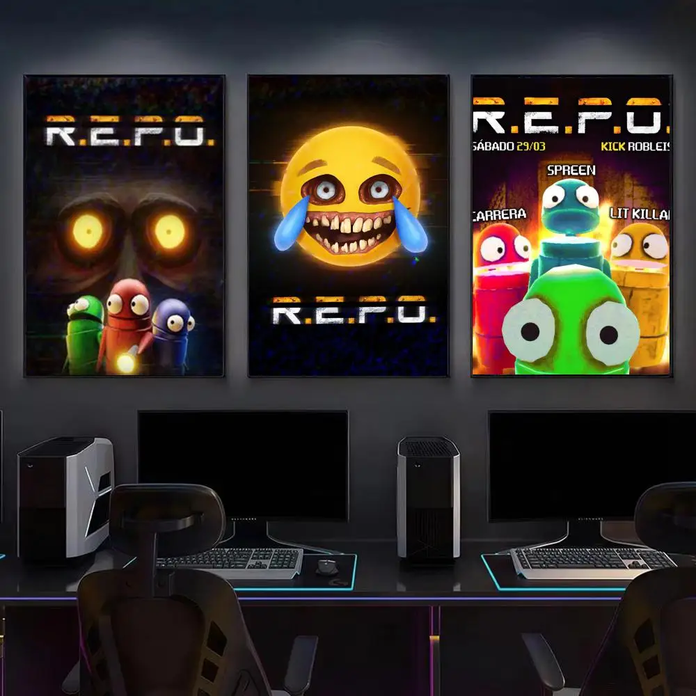 Video Game R-REPO indie horror Poster Modern Aesthetic Cool Premium Decor for Bedrooms and Gaming Rooms