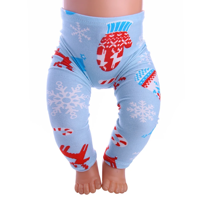Para 18 Polegada roupas de boneca americana listrado pijamas conjunto mangas curtas apertado legging roupa interior caber 43cm boneca do bebê nascido, brinquedo de presente da menina