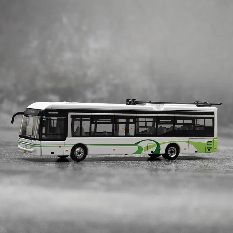 95 Cultural and Creative Diecast 1/110 Scale Youth Electric Bus JNP6120BEVI Alloy Bus Model Toys for Boys Gift Collection