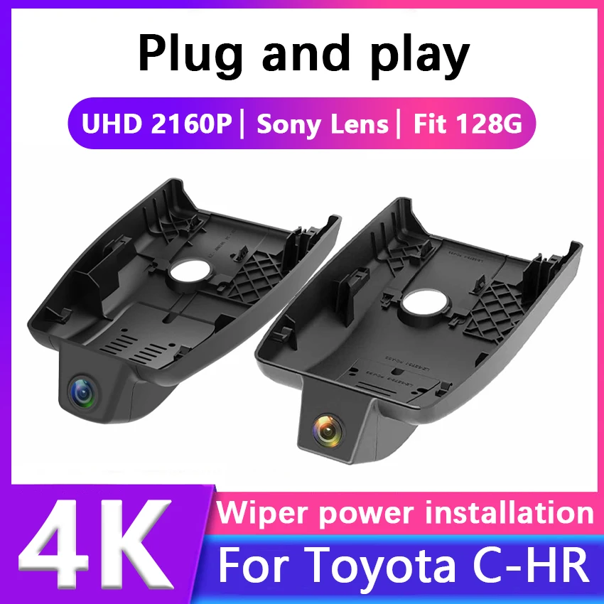 

Car DVR For Toyota C-HR CHR 2017-2019 2020 2021 2022 2023,Plug and Play 4K 2160P Dash Cam Dashcam Camera,Accessories for CHR