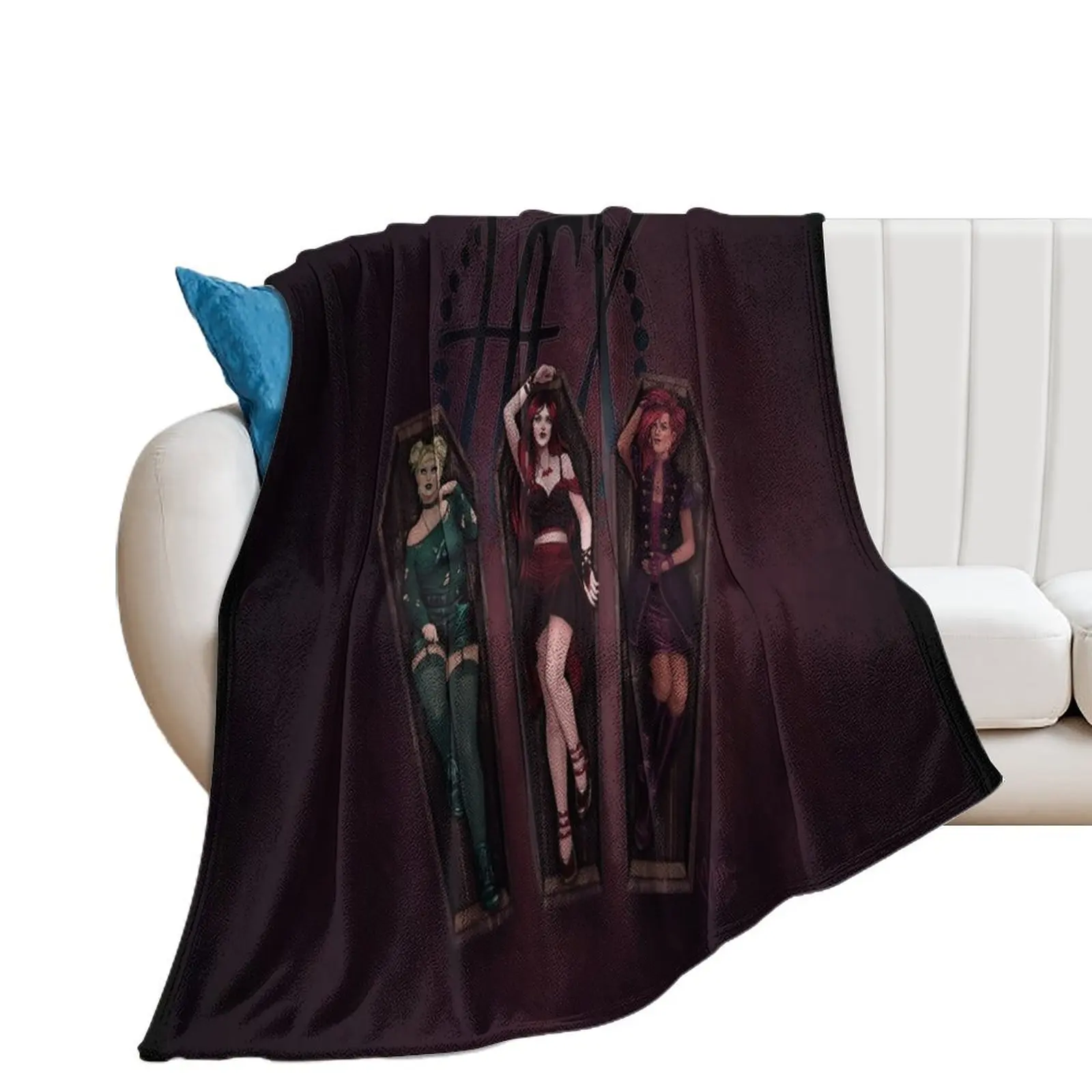 

Bad Dreams, Sisters Throw Blanket Large Beautifuls Blankets