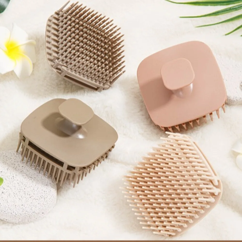 TPE Household Meridian Massage Comb Square Wet and Dry Use Hair Massage Comb Double Layer Design Easy Foaming Scalp Massage