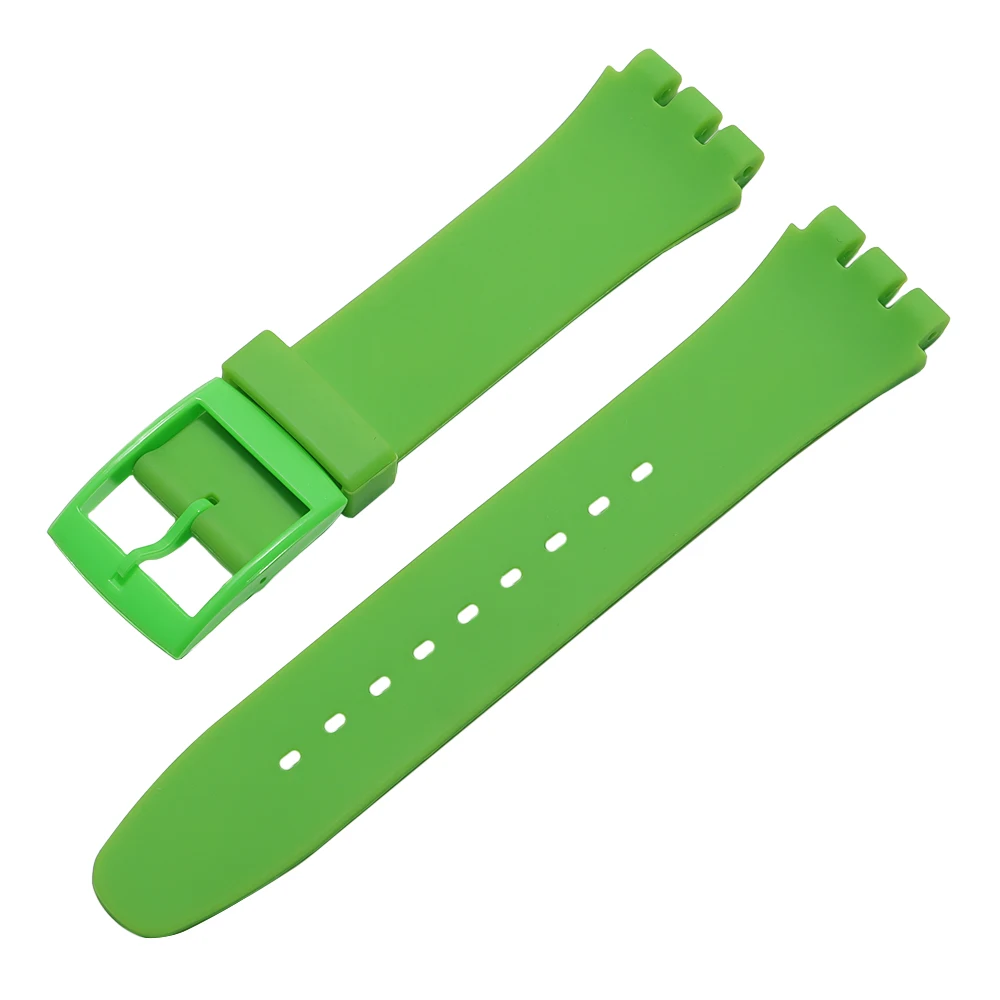 Silikon-Uhrenarmband für Swatch, buntes Sportarmband, Ersatz-Armband, Gummi-Uhrenzubehör, 16 mm, 17 mm, 19 mm, 20 mm – Detail 16