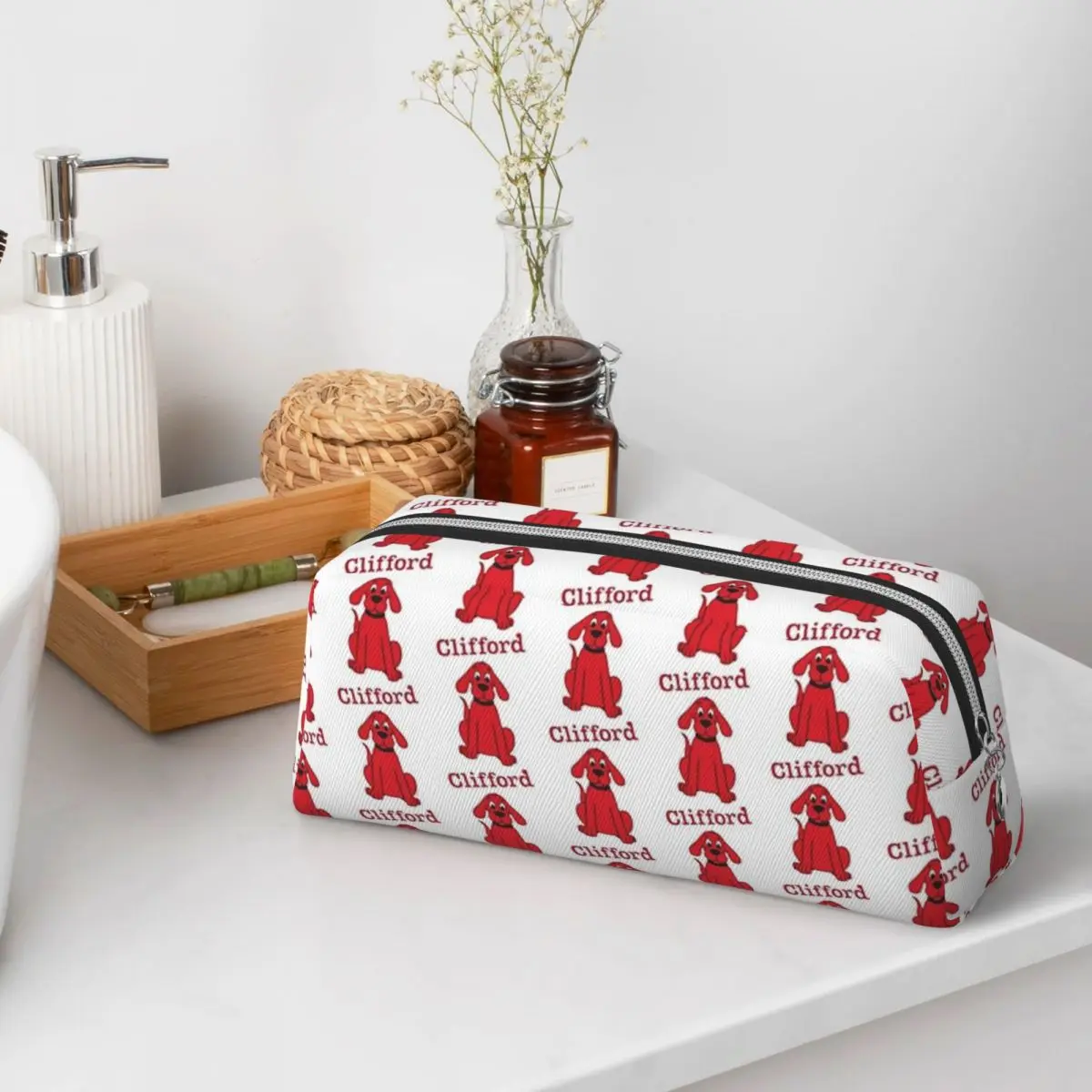 Clifford The Big Red Dog Pencil Cases for Student Gifts Pen Box Pencil Bag Pencil Pouch Pen Holder
