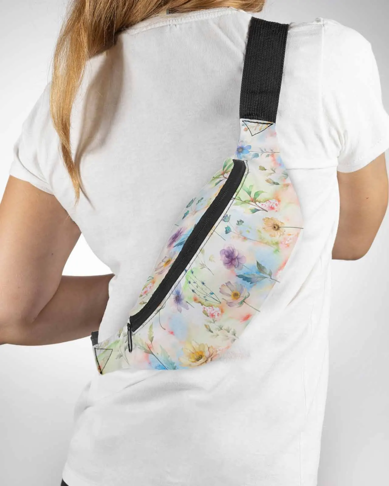 Aquarel Bloemen Handgeschilderde Planten Telefoon Riem Tas Portemonnee Zakje Waterdicht Banaan Heup Tassen Heuptas Heuptas Heuptas Voor Dames Heren