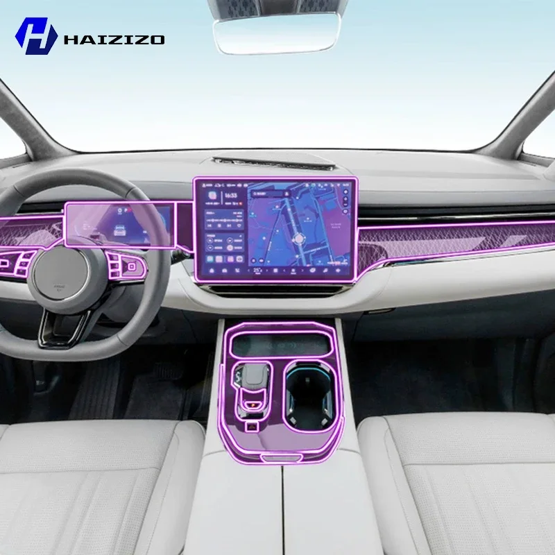 

For ZEEKR 009 2022-2025 Car interior center console protective sticker interior decorative strip TPU protective sticker refit