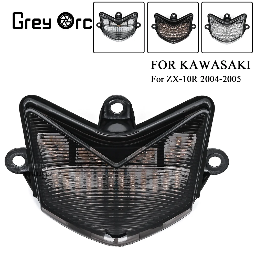 

Motorcycle LED Taillight Brake Turn Signal Integration For Kawasaki ZX 10R ZX10R 2004 2005 Accessories Smoke/Clear