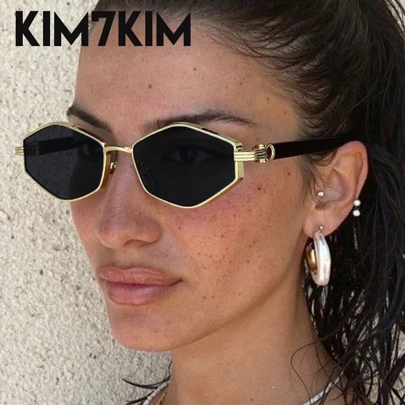 

Small Hexagon Punk Sunglasses Women 2025 Luxury Brand Steampunk Polygon Sun Glasses For Ladies Vintage Eyewear UV400 Shades