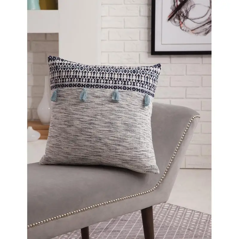 

Navy White Decorative Throw Pillow