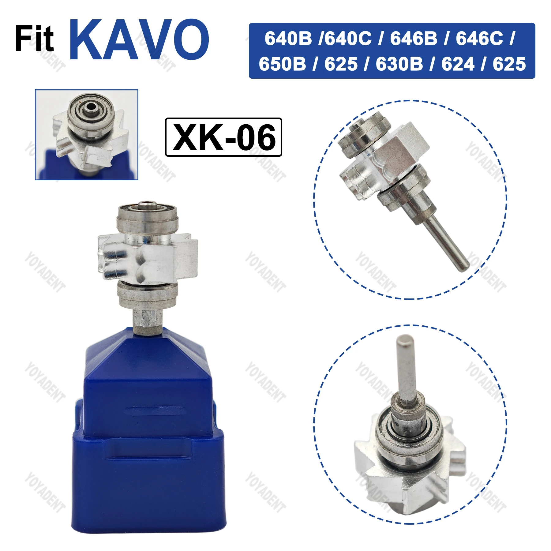 

Dental Turbine Air Rotor Dentistry Cartridge Fit KAVO 640B 640C 646B 646C 650B 625 630B 624 625 High Speed Handpiece Accessories