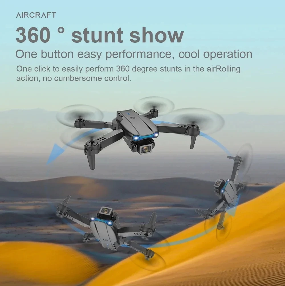 طائرة بدون طيار E99 K3 Pro عالية الدقة احترافية 4k بدون طيار كاميرا مزدوجة WIFI fpv طائرة كوادكوبت تجنب العوائق للتصوير الجوي بدون طيار