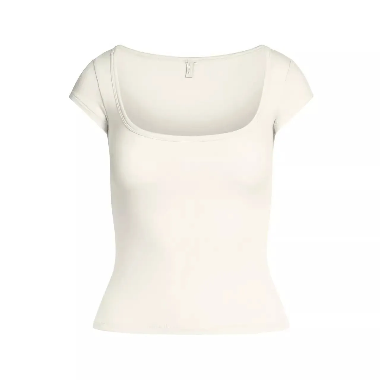 

Футболка Kardaian Cotton Jersey Scoop Ne с квадратным воротником ort Sve Женская летняя футболка Faion с принтом Moisture ng