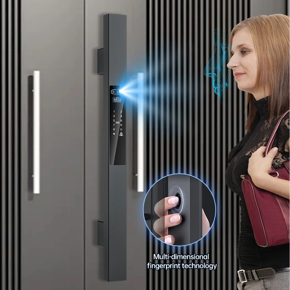 

Facial Recognition Wooden Doorstainless Steel Door Lock Fingerprint Password Key Wifi Smart Anti-theft Door Lock