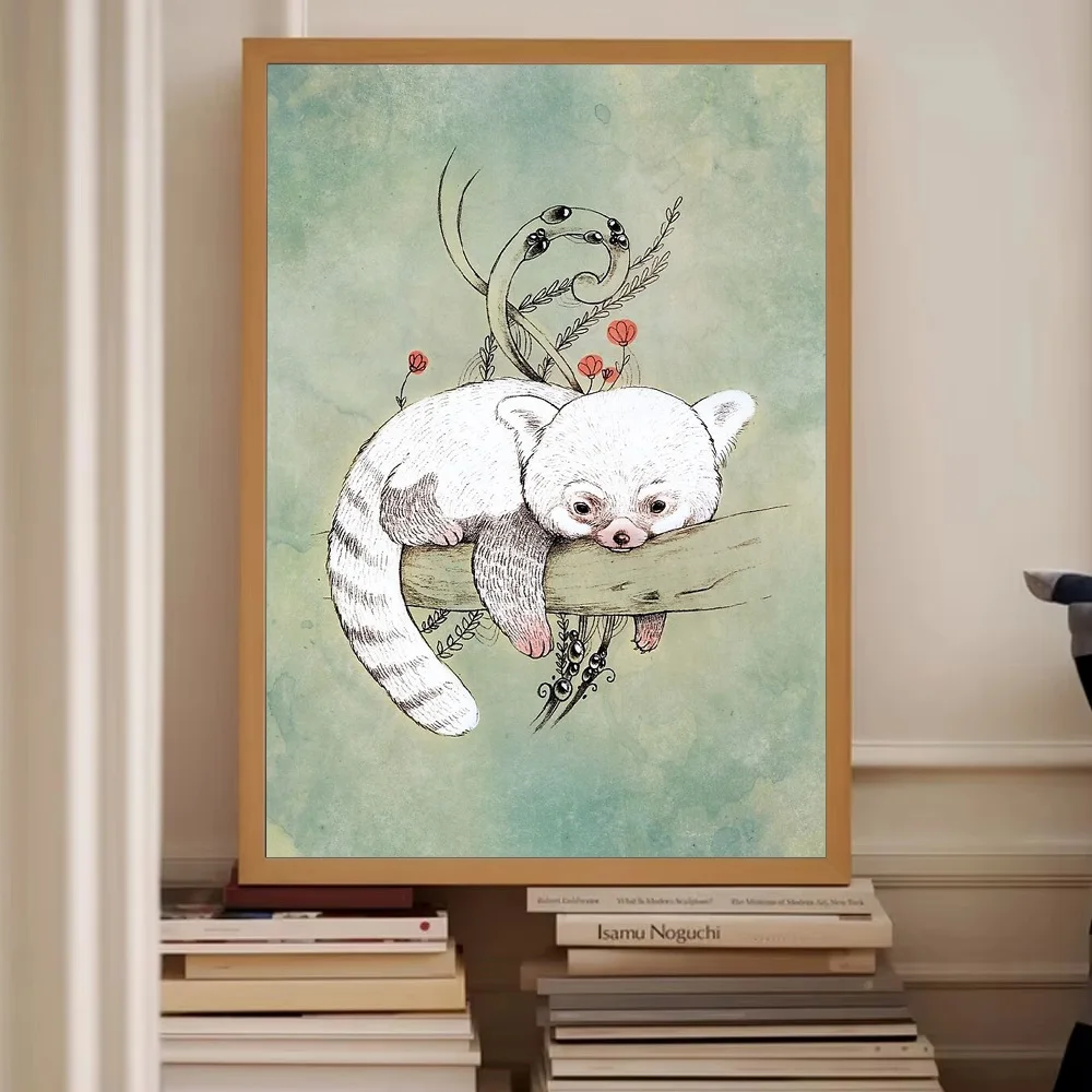 لطيف كوالا الدب جدار الفن قماش طباعة الحيوان المشارك ديكور المنزل غرفة الاطفال ديكور الحضانة الجدار الشنق هدية الفن الحديث