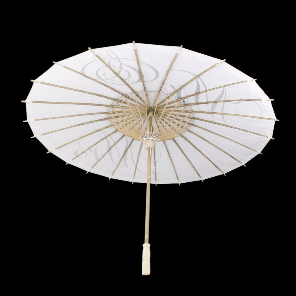 

Paper Umbrella White Oiled Paper Bamboo 58Cm 84Cm Foldable For Wedding Party Photo Props Japanese Chinese Asian Style