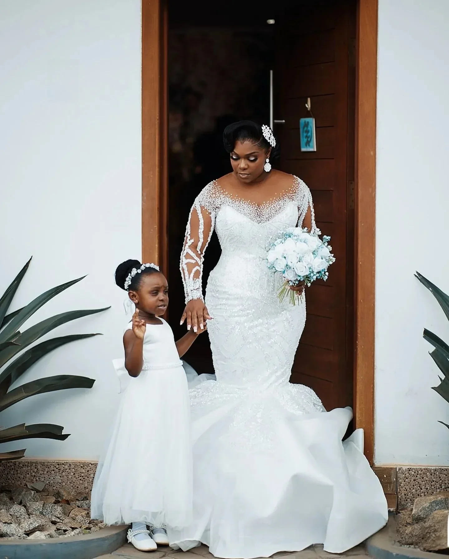 Personalizado plus size branco sereia vestidos de casamento frisado lantejoulas rendas mangas completas cetim vintage elegante vestidos de noiva vestido