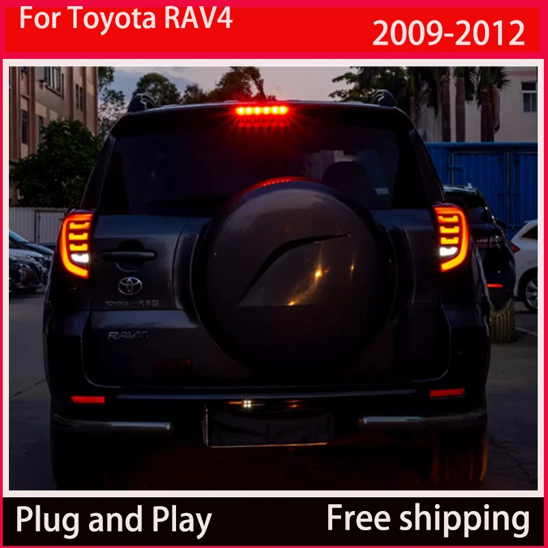 Taillights For 2009 2010 2011 2012 Toyota RAV4 Rav-4 Tail Light Rear Brake Side Lamp LED Assembly DRL Sequential Signal