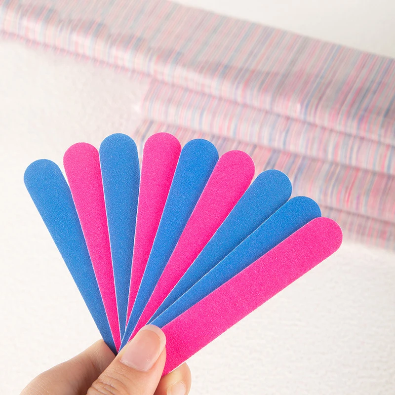 Mini Double-Sided Nail Files Set Wood Sanding Buffer Blocks Gel Polish Manicure Tools for Women