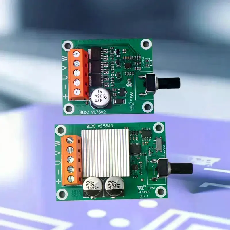 บอร์ดควบคุมมอเตอร์ไร้แปรงถ่าน 75W 200W ที่เชื่อถือได้ DC 6-24V สำหรับมอเตอร์พัดลมกำลังสูง 6V12V24V