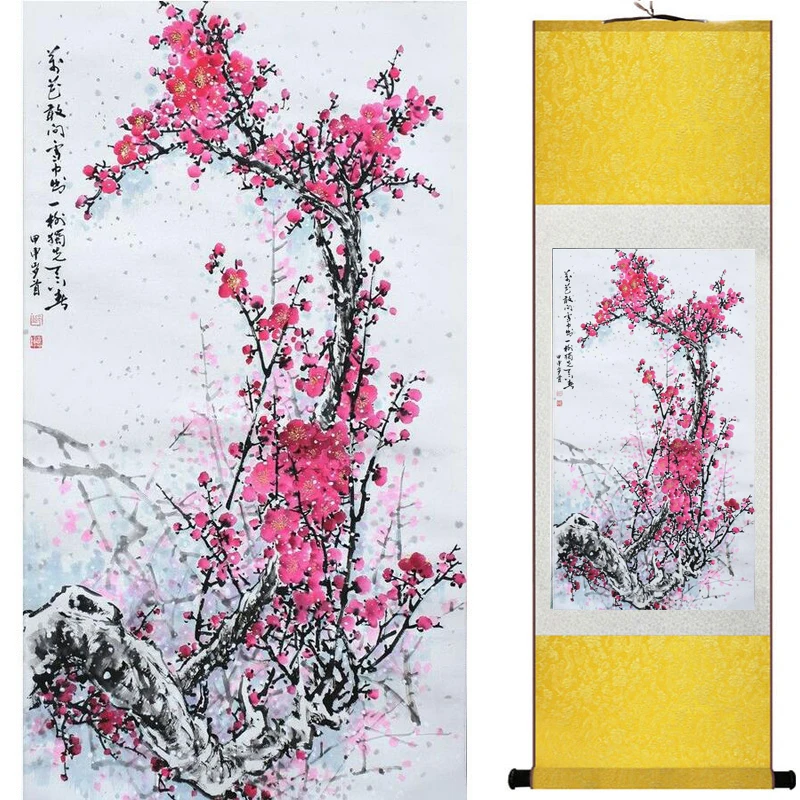 Traditional   silk art  painting birds and Water lily  Chinese Art Painting Home Office Decoration Chinese painting2019071919