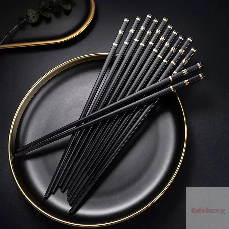 5 Pairs Chinese Japanese Chopsticks Sushi Sticks Korean Chopsticks Reusable Alloy Chop Sticks Kitchen Tableware Tool Accessories