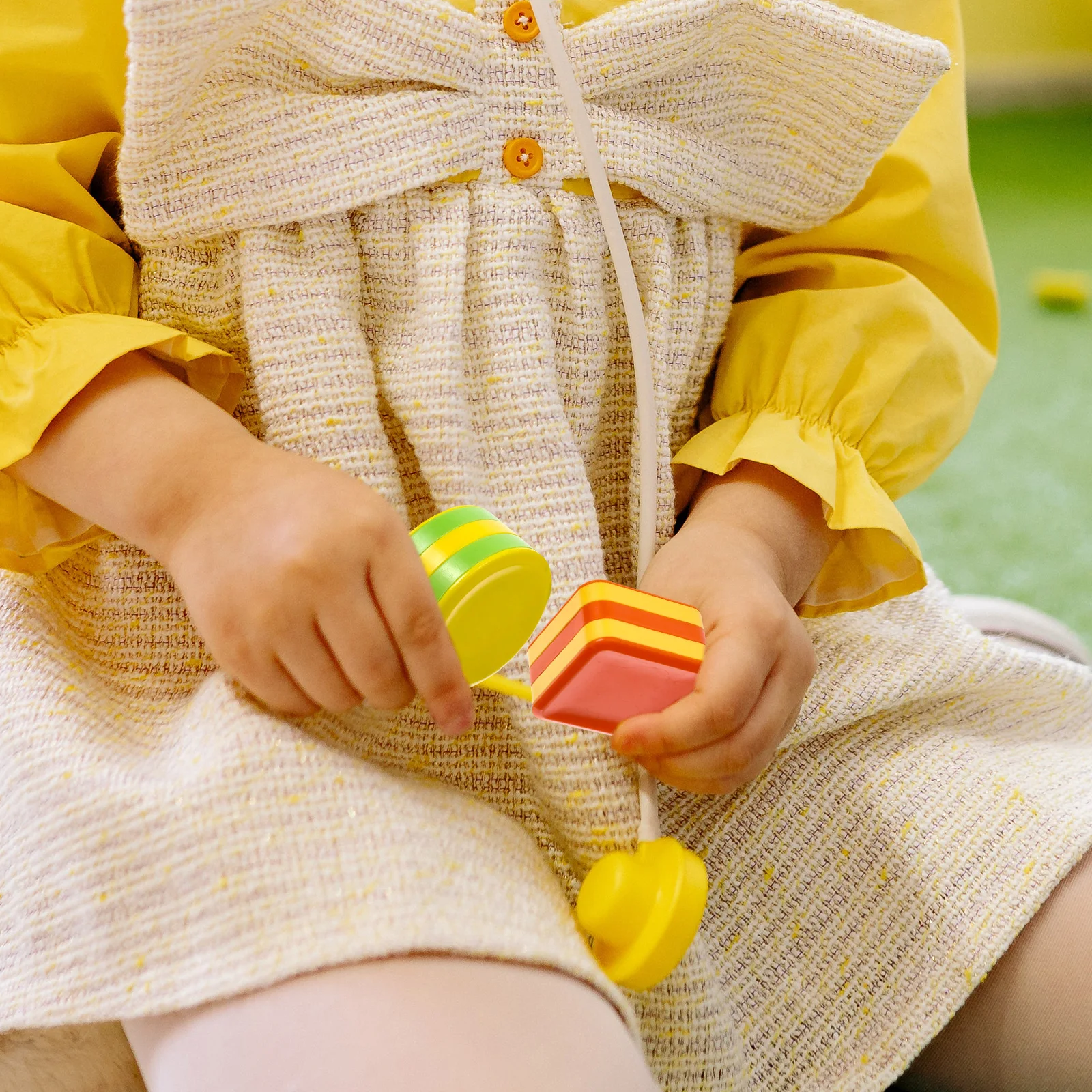 

3 Pcs Percussion Instrument Sand Cylinder Bell Three-piece Set Plastic Instruments Toy Kids Iron Musical Child