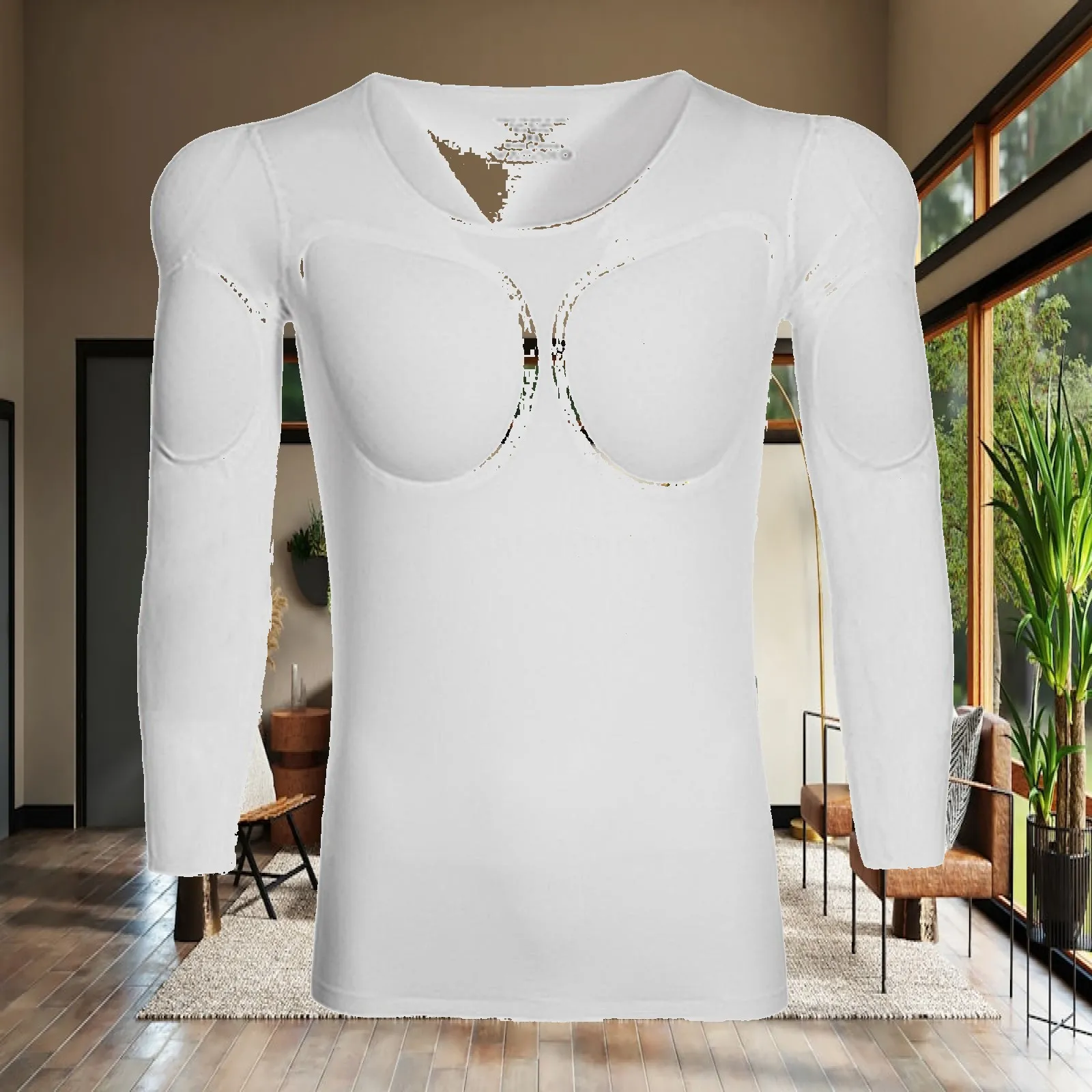 Simulation Muscle Padded Chest Shaper Men’s Stage Costume Accessories Comfortable Undershirt for Dance Show