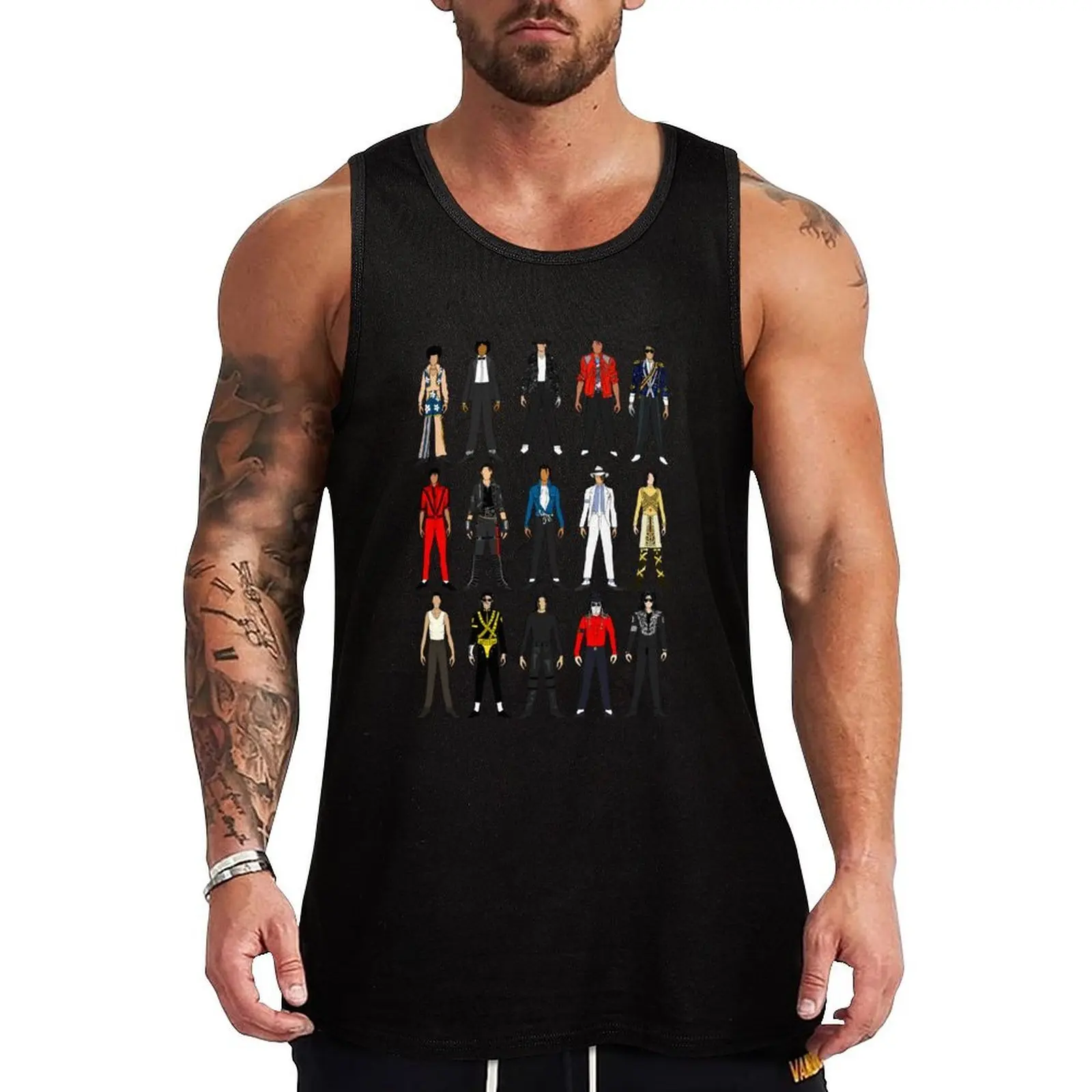 Outfits of King Jackson Pop Music Fashion Tank Top Thin Cool Tank Top Summer Breathable Sleeveless Shirt
