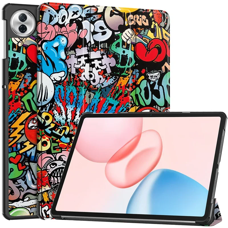 Magnetic Smart PU Leather Painting Case For Honor Pad 10 2025 Case 12.1'' Foldable Case Coque Cover Funda For Honor Pad 10