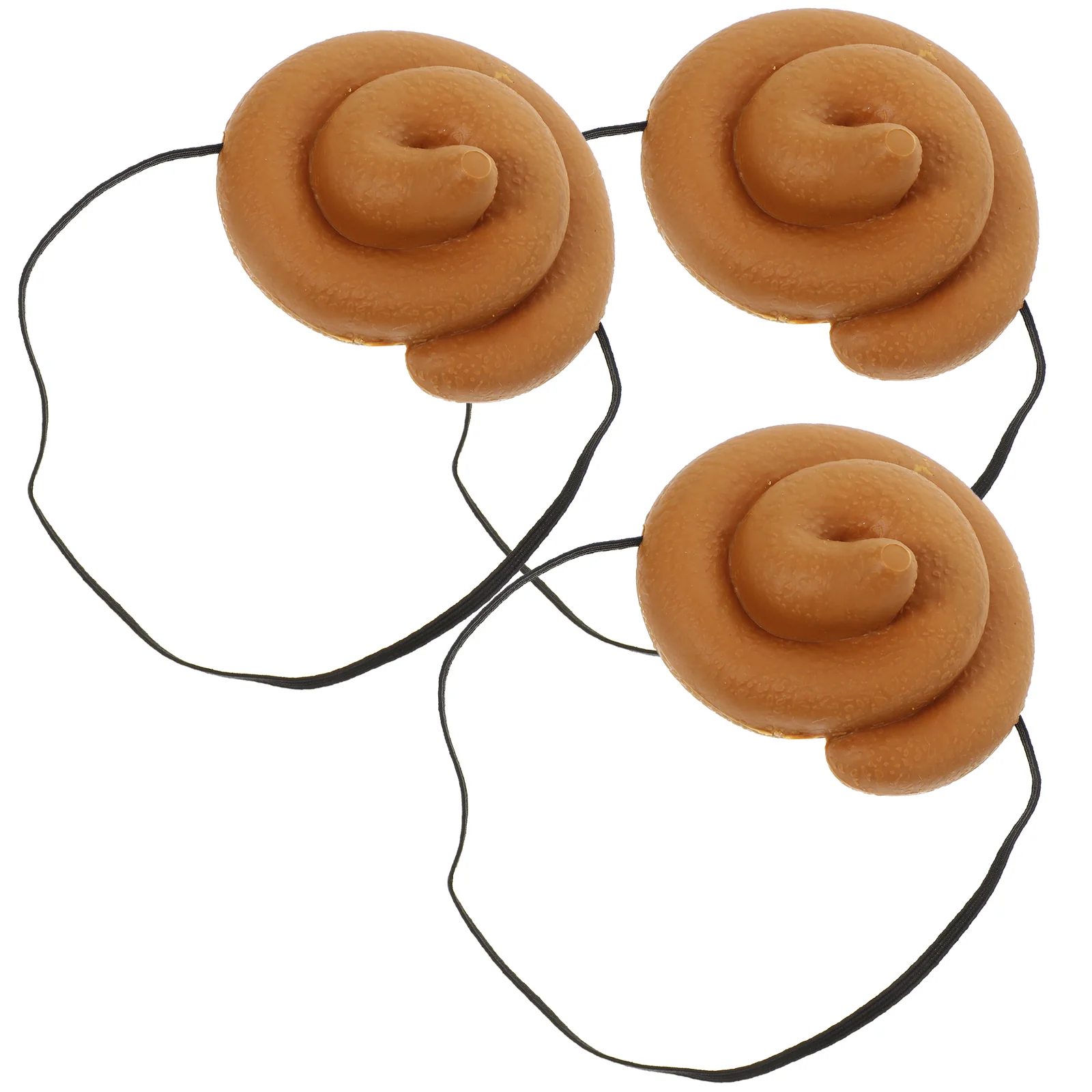 3 Pcs Poop Hat Toy Hats Festive Headgear Simulation Headdress Prop Party Pvc Men and Women Cosplay Adults Decor