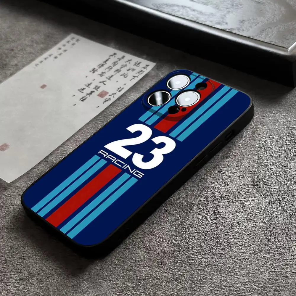 M-Martinis Racing Horizontal Stripe Phone Case For 15 Pro Max For Iphone 14 16 Pro Max 12 Mini 11 13 Pro Xr X Xs 8 7 Plus Cover