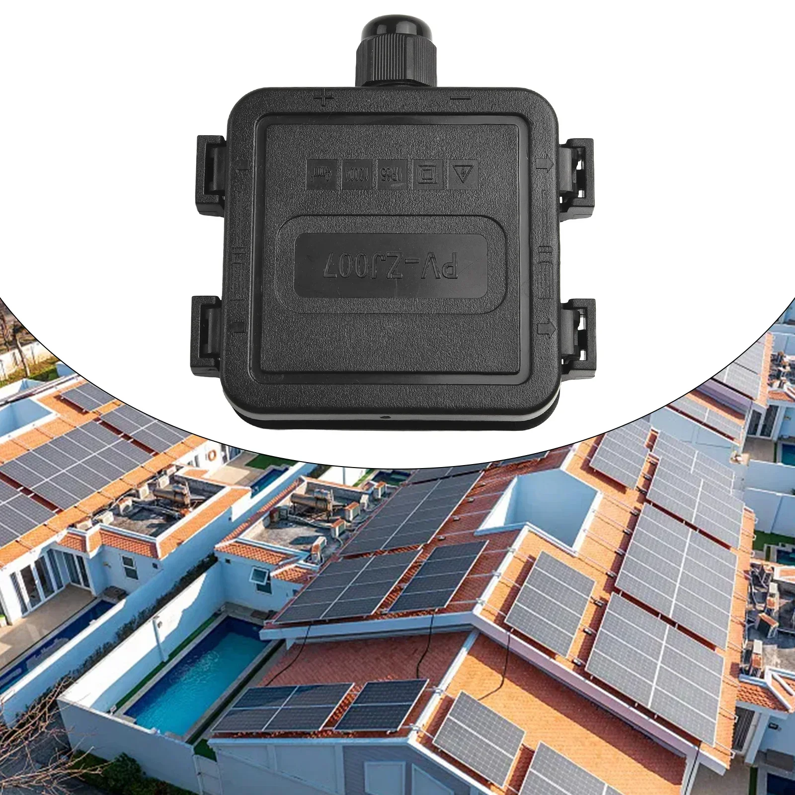 IP67 PV Solar Panel Single Hole Junction Box 30W Photovoltaic Solar System Black Solar Panel Junction Box Parts