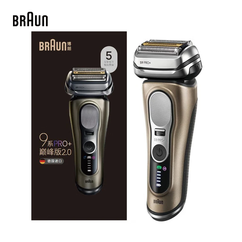 Электробритва Braun 9-9719s с поршневым лезвием, плавающая головка, бритье для влажной и сухой уборки, быстрая зарядка, нержавеющая сталь
