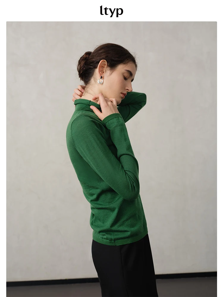 

Travel Original Camere Touch 00 Wool Knitted Base irt Versatile High Collar Top Women Winter Commute Sle Slim Fit Long...