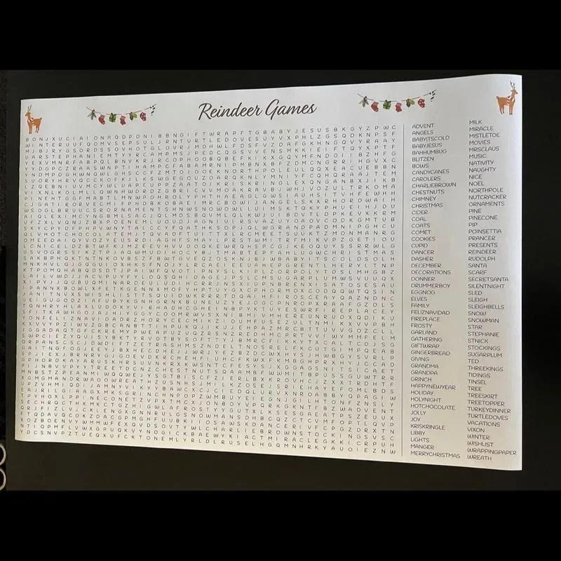 Giant Christmas Wordsearch - 30x42 Inches - Christmas Themed Puzzle - Perfect for Party or Gift